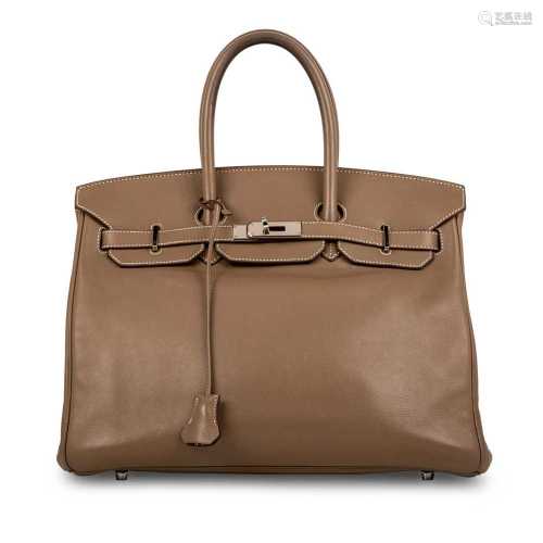 Hermès Etoupe Swift Birkin 35