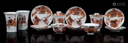 15 pieces of Japanese eggshell porcelain