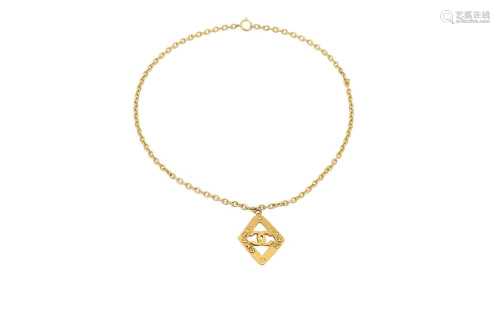 Chanel Open Diamond CC Logo Necklace