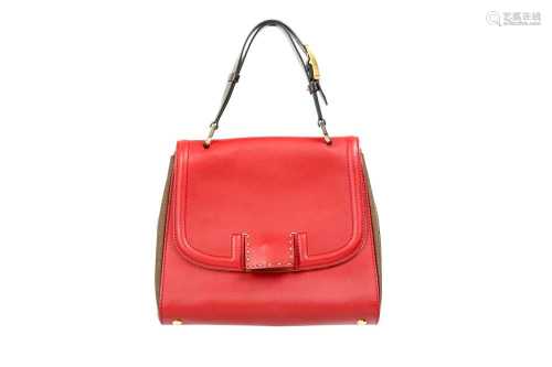 Fendi Red Silvana Top Handle Bag