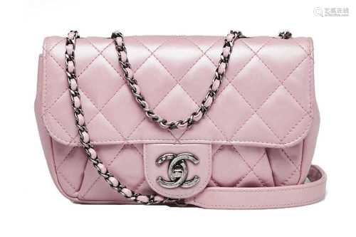 Chanel Metallic Pink Mini Crossbody Flap Bag
