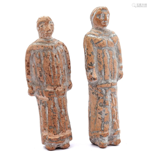 2 terracotta figurines