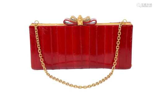 Christian Louboutin Red Eel Clutch Bag