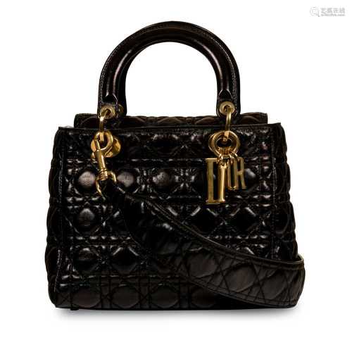 Christian Dior Black Medium Lady Dior Bag