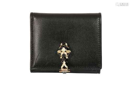 Gucci Black Tiger Head Compact Wallet
