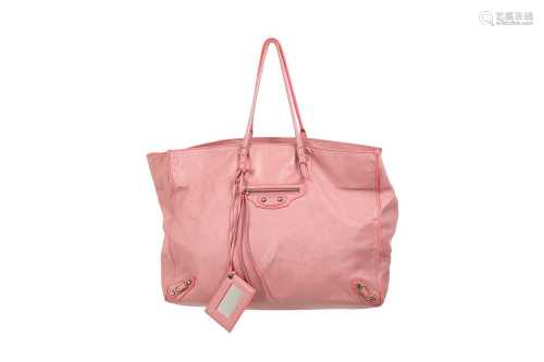 Balenciaga Contrast Pink A4 Papier Tote