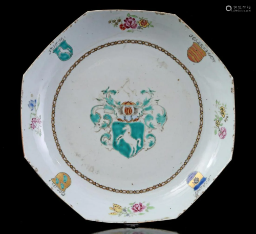 Chinese porcelain octagonal dish