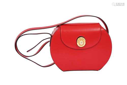 Celine Red Oval Flap Crossbody Bag
