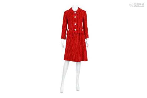Christian Dior New York Red Skirt Suit