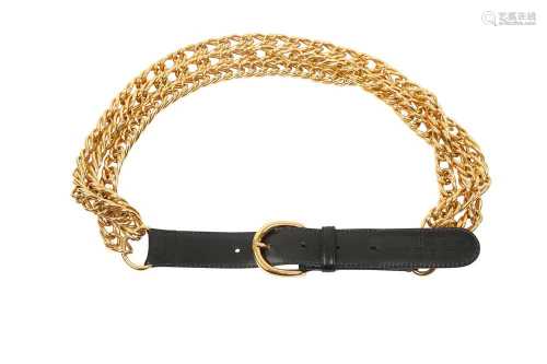 Gucci Black Triple Chain Belt - Size 80