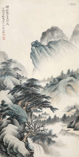1894～1968 吴湖帆 丁丑（1937）年作 山居图 设色纸本 镜片