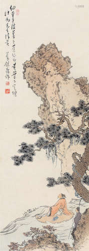 1896～1963 溥儒  松下高士 设色纸本 立轴