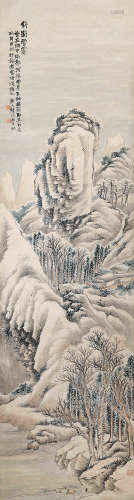 1851～1920 陆恢  终南雪霁 设色纸本 立轴