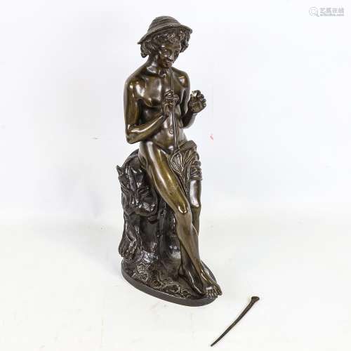 Theodore Coinchon (1814 - 1881), patinated bronze sculpture,...