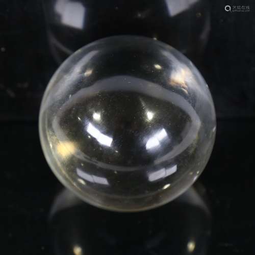 A crystal ball, late 19th century, in original fitted box, T...