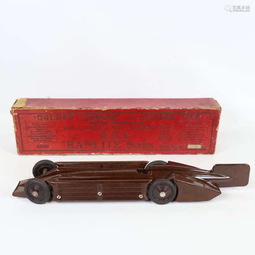 Golden Arrow type racing car, AGL Ranlite Series, mahogany, ...