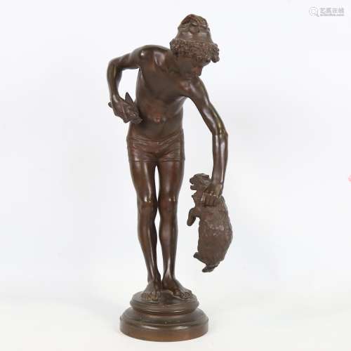 Ernest Charles Guilbert, Separating The Foes, patinated bron...