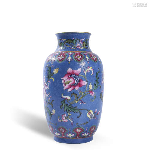 Qing Dynasty Qianlong Pink Flower Lantern