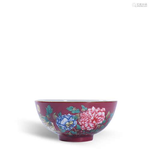 Qing Dynasty Yongzheng famille rose flower bowl