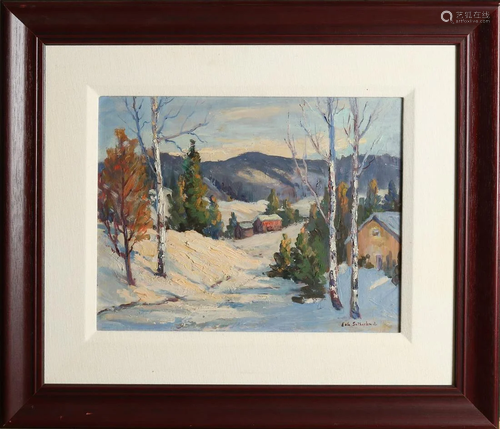 Eola Sutherland, Canada. 1874 - 1967. Winter view in