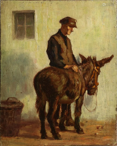 Evert Rabbers. 1875 - 1967, Enschede. Farmer with