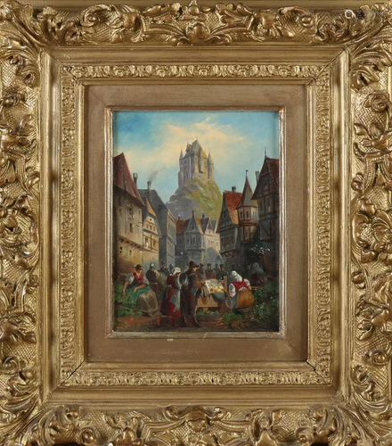 Unclearly signed. German School. Circa 1880. Cityscape