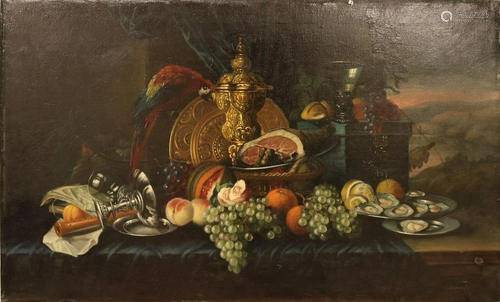 Engelmann. German School. Circa 1900. Still life in