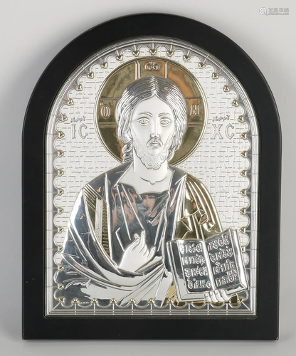 Icon of silver, 925/000, with an image of Jesus Christ,