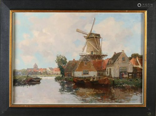 GJ Delfgaauw. 1882 - 1947. Windmill near 's