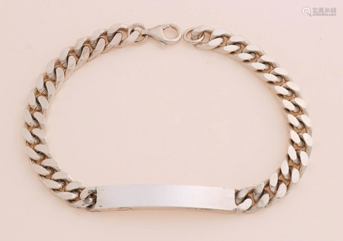 Silver plate bracelet, 925/000, fitted with cut gourmet