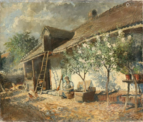 Vivari Ferenc. Hungarian School. Circa 1920. Farmer's