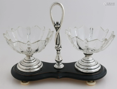 Beautiful antique table set with silver, 835/000. Table