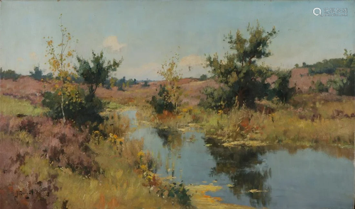 A.J. Black. 1903 - 1981. Landscape near De Peel. Oil on