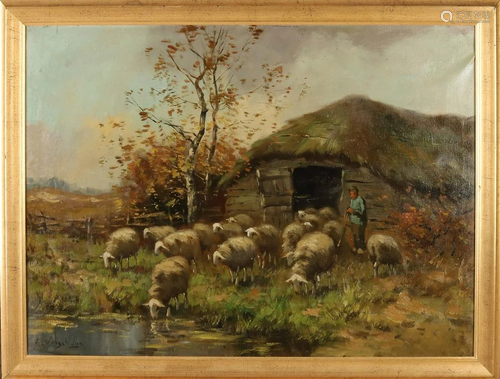 C. Verschuur (= Cor Bouter). 1888 - 1966. Shepherd with