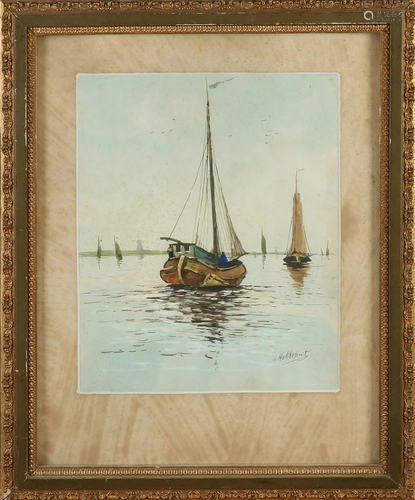 To Hobbe Smith. Circa 1920. Flat-bottomed boats on calm