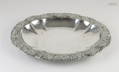 Beautiful silver bowl, 800/000, oval model with a