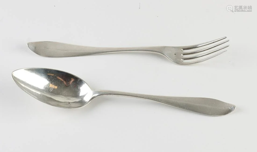 835/000 Silver empire place setting with pointed