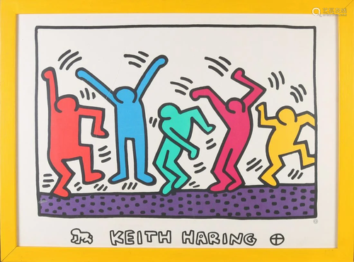 Keith Haring. American School. With stamp of approval