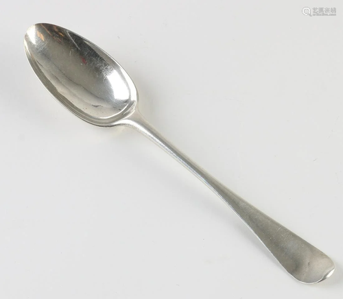 Antique silver spoon with Haags Lofje and an engraved V