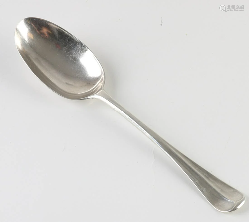 Antique 18th century silver spoon. Stem start with