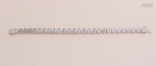 Beautiful silver bracelet, 925/000, with diamond. Link