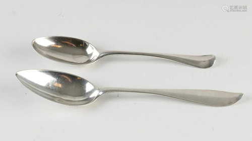 Antique 835/000 silver spoon with pointed handle, Mr.