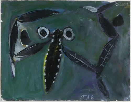 Alphons Freijmuth. 1940. Animal. Gouache on paper.