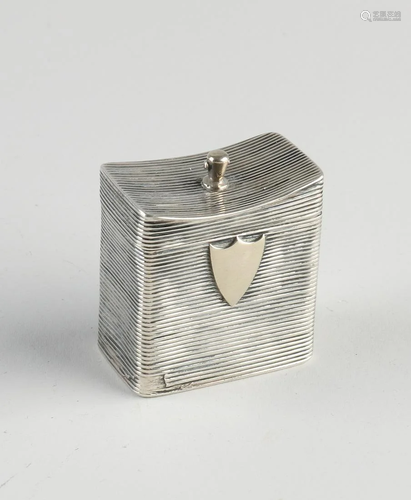 Silver loderein box, 833/000, rectangular model with