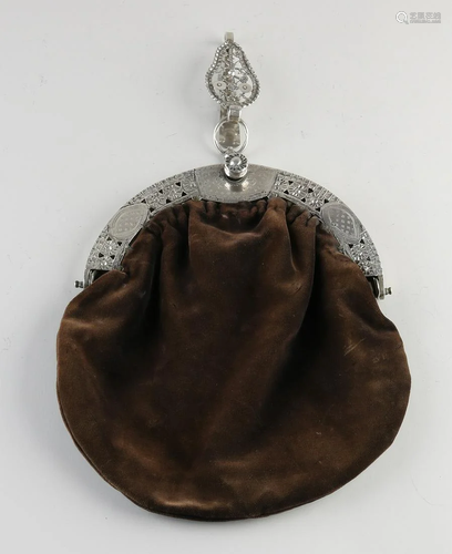 Antique bag with silver bracket, 833/000, round model