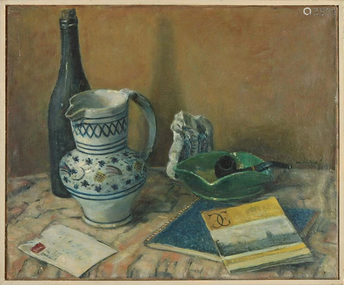 Anton van der Vet. 1889 - 1964. Still life with a Delft