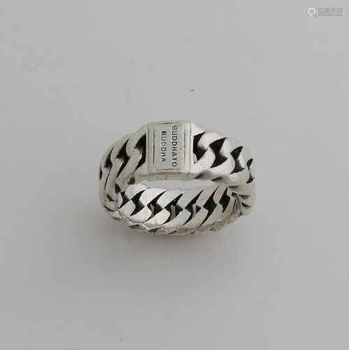 Silver buhda-to-buhda ring, 925/000. width 8 mm, Ã¸ 52.