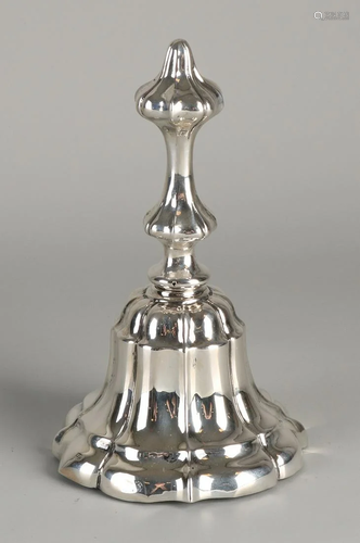 Beautiful silver table bell, 833/000, with a