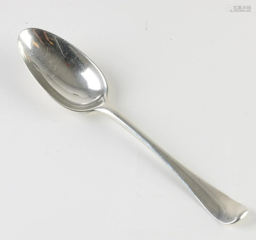 Antique 18th century silver spoon with Haags Lofje. mr.