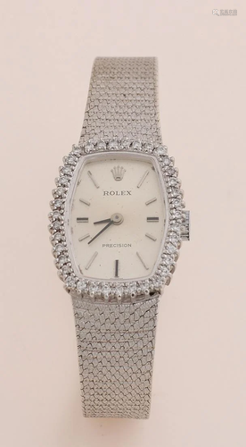 White gold watch, 750/000, Rolex, with diamond.